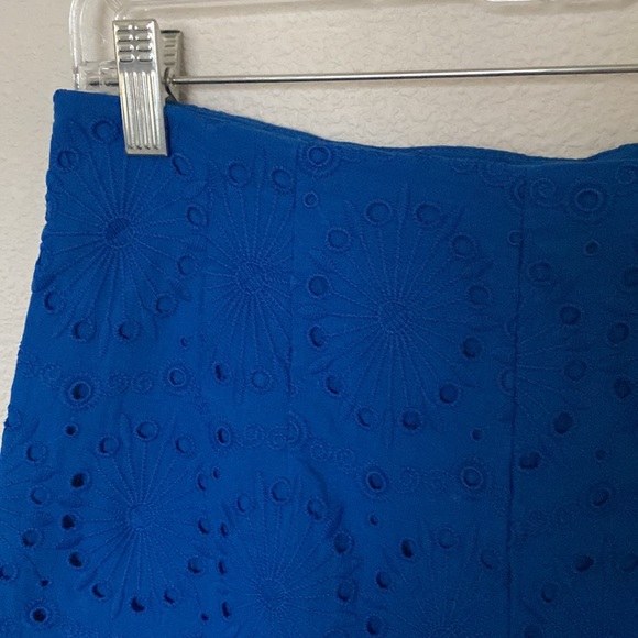 Zara eyelet royal blue high-waisted shorts sz S - Picture 4 of 6